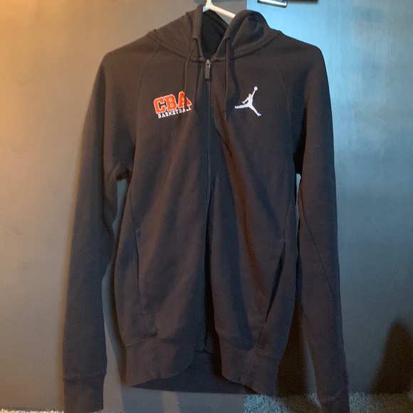 Black Air Jordan Zip Up Hoodie - Size Small - Picture 1 of 5